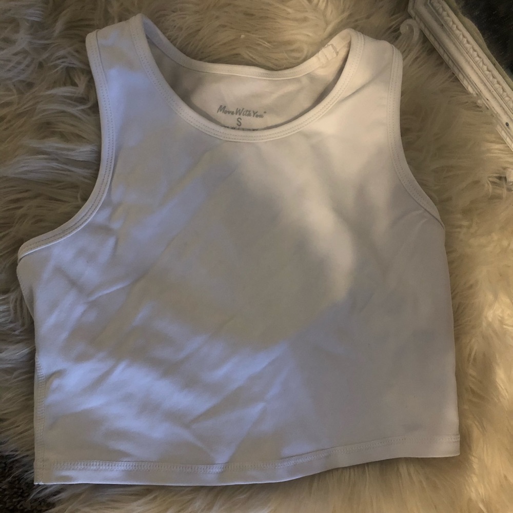 Cropped workout racer back top